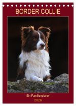 Border Collie - Ein Familienplaner (Tischkalender 2026 DIN A5 hoch), CALVENDO Monatskalender