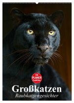 Großkatzen. Raubkatzengesichter (Wandkalender 2026 DIN A2 hoch), CALVENDO Monatskalender