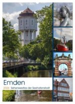 Emden - Sehenswertes der Seehafenstadt (Wandkalender 2026 DIN A2 hoch), CALVENDO Monatskalender