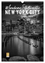 NEW YORK CITY Monochrome Stadtansichten (Wandkalender 2026 DIN A3 hoch), CALVENDO Monatskalender