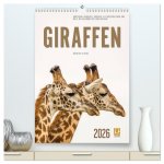 Emotionale Momente: Giraffen, die höchsten Tiere der Welt. (hochwertiger Premium Wandkalender 2026 DIN A2 hoch), Kunstdruck in Hochglanz