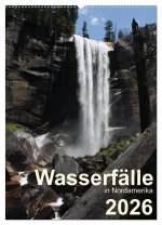 Wasserfälle in Nordamerika 2026 (Wandkalender 2026 DIN A2 hoch), CALVENDO Monatskalender