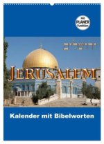 Jerusalem Kalender mit Bibelworten und Planer! (Wandkalender 2026 DIN A2 hoch), CALVENDO Monatskalender