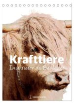Krafttiere - Inspirierende Begleiter voller Magie und Seele (Tischkalender 2026 DIN A5 hoch), CALVENDO Monatskalender