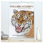 Emotionale Momente: Raubkatzen - die schnellen Jäger. (hochwertiger Premium Wandkalender 2026 DIN A2 hoch), Kunstdruck in Hochglanz