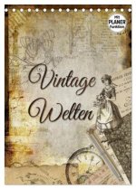 Vintage Welten (Tischkalender 2026 DIN A5 hoch), CALVENDO Monatskalender
