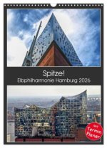 Spitze! Elbphilharmonie Hamburg 2026 (Wandkalender 2026 DIN A3 hoch), CALVENDO Monatskalender