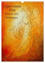 Engelmalerei 2026 Gemälde und Zeichnungen (Wandkalender 2026 DIN A3 hoch), CALVENDO Monatskalender