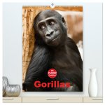 Gorillas (hochwertiger Premium Wandkalender 2026 DIN A2 hoch), Kunstdruck in Hochglanz