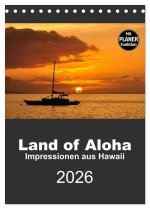 Hawaii - Land of Aloha (Tischkalender 2026 DIN A5 hoch), CALVENDO Monatskalender