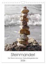 Steinmanderl - Der Steinmännchen Geburtstagskalender (Wandkalender 2026 DIN A4 hoch), CALVENDO Monatskalender