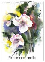 Blütenaquarelle (Wandkalender 2026 DIN A4 hoch), CALVENDO Monatskalender