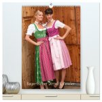 Bayerischer Dirndlkalender (hochwertiger Premium Wandkalender 2026 DIN A2 hoch), Kunstdruck in Hochglanz