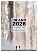 Island 2026 - Einzigartige Natur hautnah erleben (Wandkalender 2026 DIN A4 hoch), CALVENDO Monatskalender