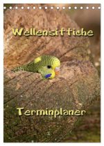 Wellensittiche Terminplaner (Tischkalender 2026 DIN A5 hoch), CALVENDO Monatskalender
