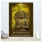 Der Buddhistische Weisheiten Kalender (hochwertiger Premium Wandkalender 2026 DIN A2 hoch), Kunstdruck in Hochglanz