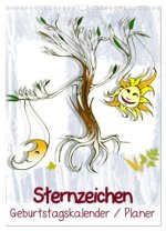 Sternzeichen - Geburtstagskalender / Planer (Wandkalender 2026 DIN A3 hoch), CALVENDO Monatskalender
