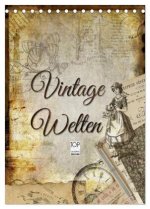 Vintage Welten (Tischkalender 2026 DIN A5 hoch), CALVENDO Monatskalender