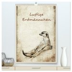 Lustige Erdmännchen (hochwertiger Premium Wandkalender 2026 DIN A2 hoch), Kunstdruck in Hochglanz