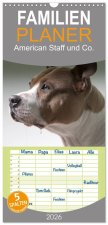 Familienplaner 2026 - American Staff und Co. mit 5 Spalten (Wandkalender, 21 x 45 cm) CALVENDO