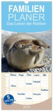 Familienplaner 2026 - Das Leben der Robben mit 5 Spalten (Wandkalender, 21 x 45 cm) CALVENDO