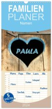 Familienplaner 2026 - PAULA-Namenskalender mit 5 Spalten (Wandkalender, 21 x 45 cm) CALVENDO