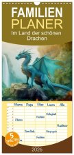 Familienplaner 2026 - Im Land der schönen Drachen mit 5 Spalten (Wandkalender, 21 x 45 cm) CALVENDO