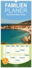 Familienplaner 2026 - Zauberhaftes Ibiza mit 5 Spalten (Wandkalender, 21 x 45 cm) CALVENDO