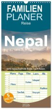 Familienplaner 2026 - Nepal - Eine bezaubernde Reise nach Asien. mit 5 Spalten (Wandkalender, 21 x 45 cm) CALVENDO