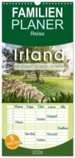 Familienplaner 2026 - Irland - Zauberhafte Insel in grün mit 5 Spalten (Wandkalender, 21 x 45 cm) CALVENDO