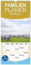 Familienplaner 2026 - Norderney - von barfuß bis Lackschuh mit 5 Spalten (Wandkalender, 21 x 45 cm) CALVENDO