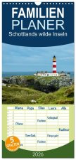 Familienplaner 2026 - Schottlands wilde Inseln mit 5 Spalten (Wandkalender, 21 x 45 cm) CALVENDO