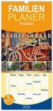 Familienplaner 2026 - Stadtfahrrad mit 5 Spalten (Wandkalender, 21 x 45 cm) CALVENDO