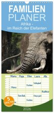 Familienplaner 2026 - Afrika - im Reich der Elefanten mit 5 Spalten (Wandkalender, 21 x 45 cm) CALVENDO