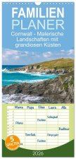 Familienplaner 2026 - Cornwall - Malerische Landschaften mit grandiosen Küsten mit 5 Spalten (Wandkalender, 21 x 45 cm) CALVENDO