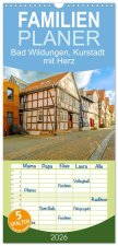 Familienplaner 2026 - Bad Wildungen, Kurstadt mit Herz mit 5 Spalten (Wandkalender, 21 x 45 cm) CALVENDO
