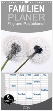 Familienplaner 2026 - Filigrane Pusteblumen / Geburtstagskalender mit 5 Spalten (Wandkalender, 21 x 45 cm) CALVENDO