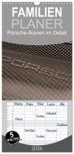 Familienplaner 2026 - Heiligs Blechle - Porsche-Ikonen im Detail mit 5 Spalten (Wandkalender, 21 x 45 cm) CALVENDO