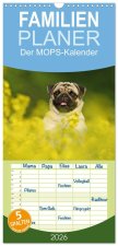 Familienplaner 2026 - Der MOPS-Kalender mit 5 Spalten (Wandkalender, 21 x 45 cm) CALVENDO