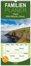 Familienplaner 2026 - Irland. Wild Atlantic Views. mit 5 Spalten (Wandkalender, 21 x 45 cm) CALVENDO