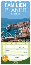 Familienplaner 2026 - Kroatien mit 5 Spalten (Wandkalender, 21 x 45 cm) CALVENDO