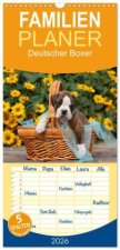 Familienplaner 2026 - Deutscher Boxer 2026 mit 5 Spalten (Wandkalender, 21 x 45 cm) CALVENDO