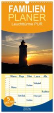 Familienplaner 2026 - Leuchttürme PUR mit 5 Spalten (Wandkalender, 21 x 45 cm) CALVENDO