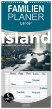 Familienplaner 2026 - Island - Die spektakuläre Insel im Norden. mit 5 Spalten (Wandkalender, 21 x 45 cm) CALVENDO