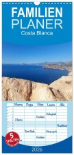Familienplaner 2026 - Costa Blanca. Schroffe Felsen und schillerndes Mittelmeer mit 5 Spalten (Wandkalender, 21 x 45 cm) CALVENDO