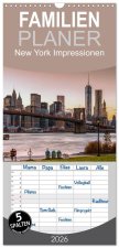 Familienplaner 2026 - New York Impressionen mit 5 Spalten (Wandkalender, 21 x 45 cm) CALVENDO