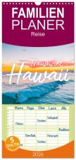 Familienplaner 2026 - Hawaii Traumziel mit 5 Spalten (Wandkalender, 21 x 45 cm) CALVENDO