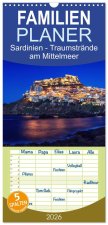 Familienplaner 2026 - Sardinien - Traumstrände am Mittelmeer mit 5 Spalten (Wandkalender, 21 x 45 cm) CALVENDO