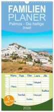 Familienplaner 2026 - Patmos - Die heilige Insel mit 5 Spalten (Wandkalender, 21 x 45 cm) CALVENDO