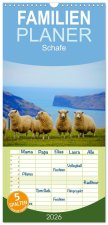 Familienplaner 2026 - Schafe mit 5 Spalten (Wandkalender, 21 x 45 cm) CALVENDO